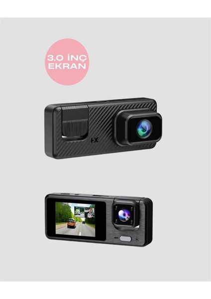 1080P 3 Kameralı Araç Dvr – Döngü Kayıt ve Geri Görüş Özellikli modelleri