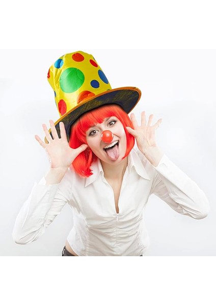 Palyaço Şapkası Rengarenk Puantiyeli 19 cm - Lisinya