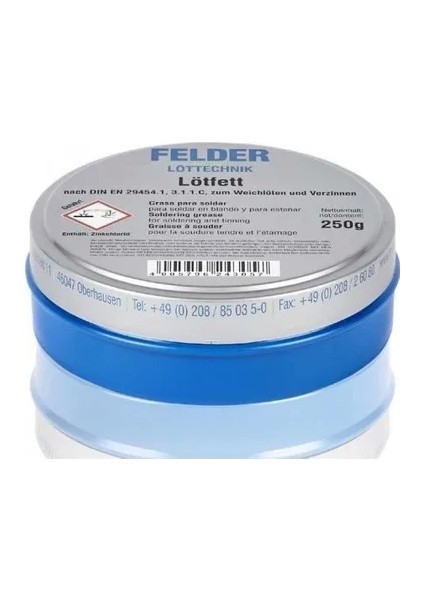 Felder Lötfett Lehim Pastası 250 gr - Lisinya