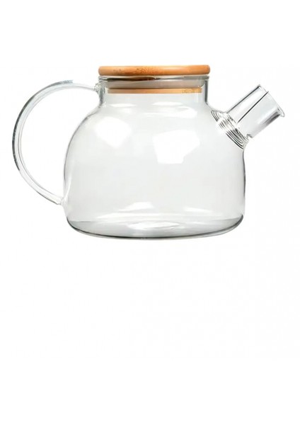 Bambu Kapaklı Borosilikat Cam Demlik 1000ML -CM-2000