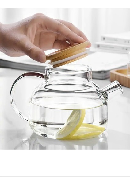 Bambu Kapaklı Borosilikat Cam Demlik 1000ML -CM-2000 fiyatları