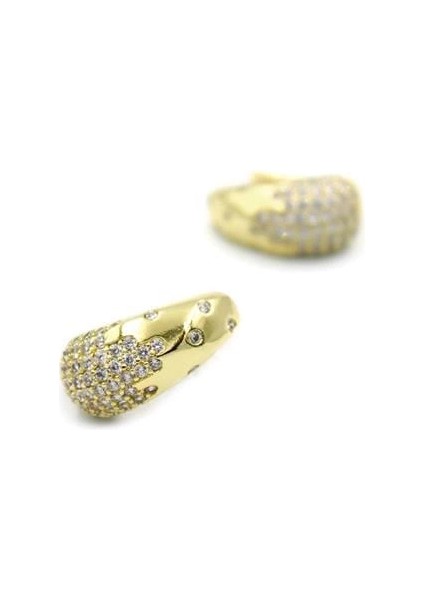 Damla Taşlı Küpe - Altın