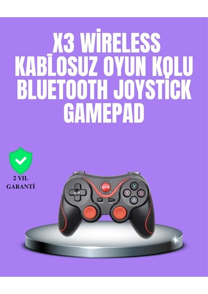 Android Uyumlu Gamepad X3 Game Stick Oyun Kolu Bluetooth Bağlantılı