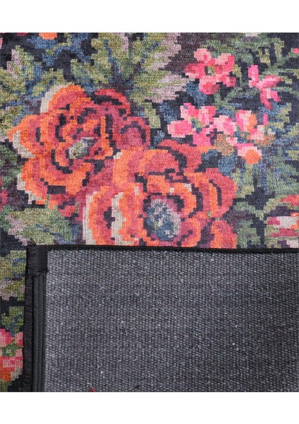 Karabağ Salon Halısı Makinede Yıkanabilir Kilim Kaymaz Taban Mutfak Halısı Dekoratif Dijital Baskı Kilim Modelleri Kırmızı Siyah Yolluk fırsatları