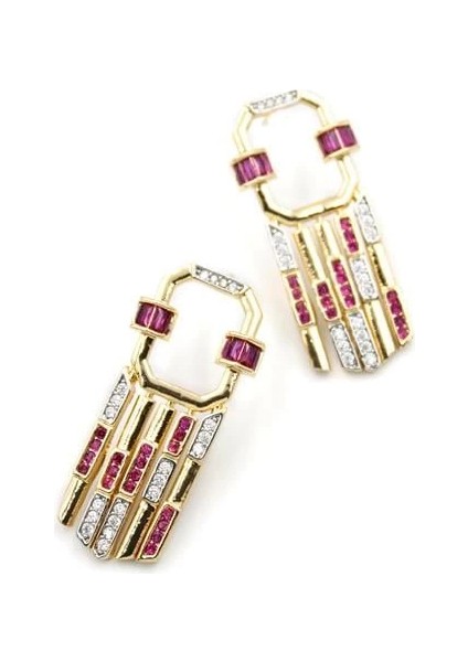 Taşlı Küpe - Pembe fiyatları