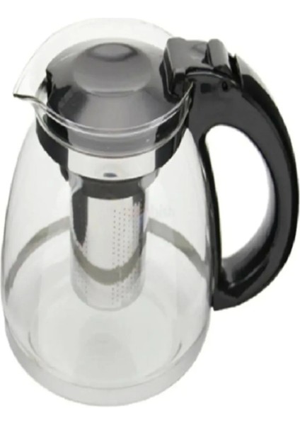 Çelik Süzgeçli Cam Çaycı Servis Demlik 1500 Ml. -7488