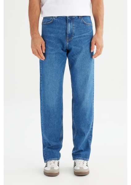 Asher Loose Fit Geniş Kesim Düşük Bel Indigo Denim Jean Pantolon fiyatları