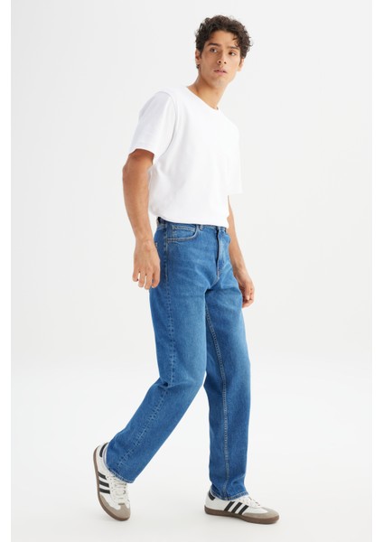 Asher Loose Fit Geniş Kesim Düşük Bel Indigo Denim Jean Pantolon modelleri
