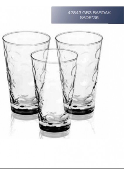 Sigma Bardak 42843 3'lü Sade -SGM09078 42843