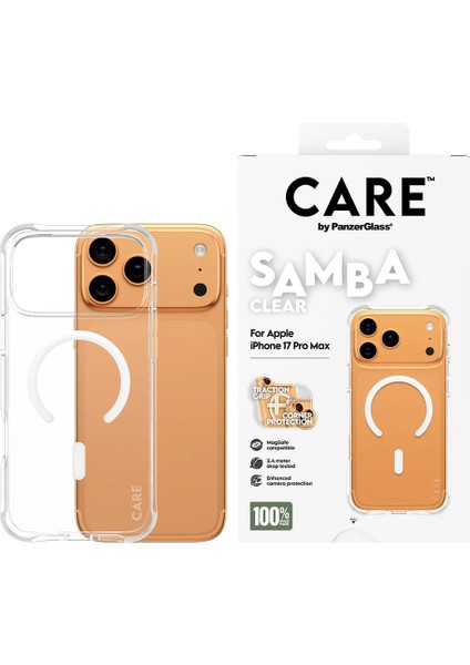 Care Apple iPhone 17 Pro Fashionable Case Samba Şeffaf Magsafe Kılıf