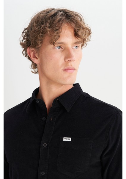 %100 Pamuk Regular Fit Normal Kesim Klasik Yaka Cepli Kadife Gömlek fırsatları