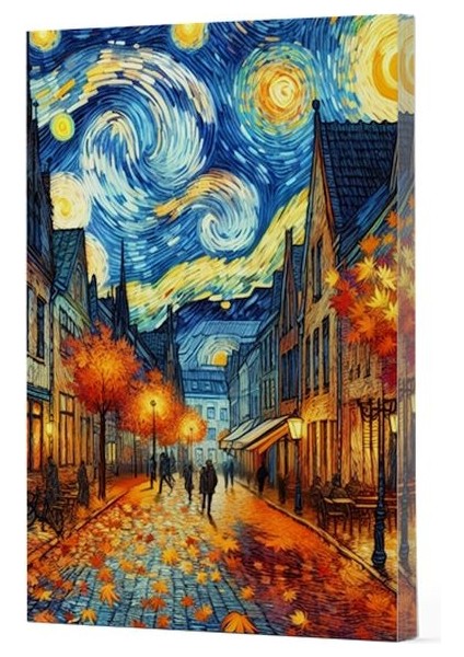 Van Gogh 3 - Sokak Çizgili Yan Boyamalı Defter