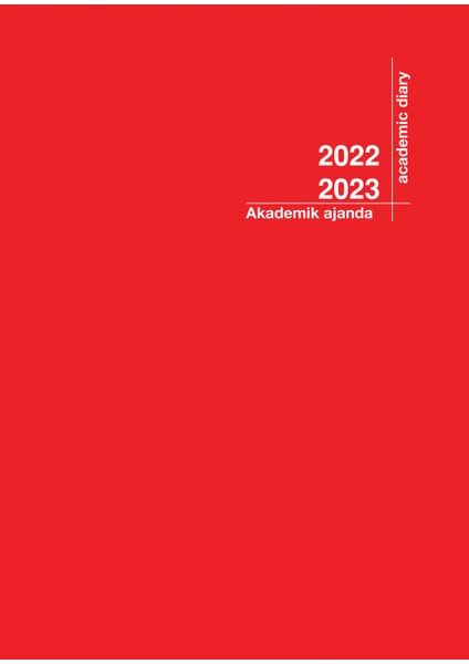 2022-2023 Akademik Ajanda 21X29 Kırmızı