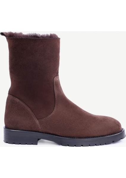 Içi Kürklü Deri Uzun Bot