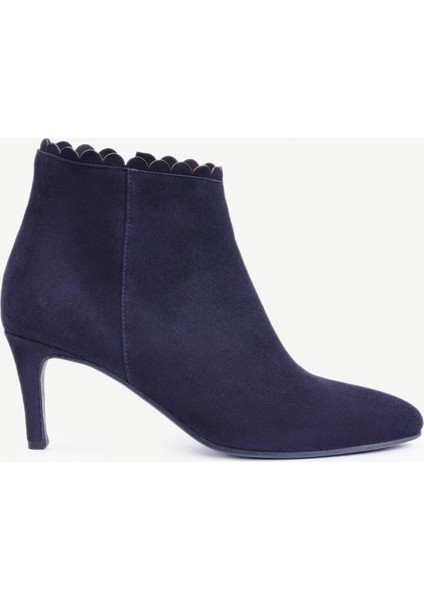 Fermuarlı Deri Topuklu Ayakkabı