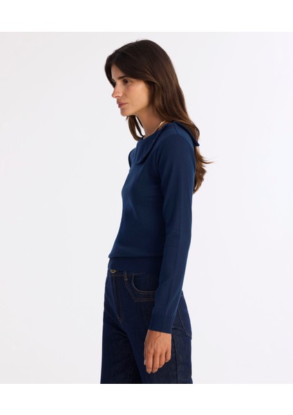 Regular Kayık Yaka Uzun Kol Kazak fiyatları