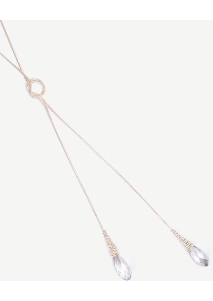 Cam Taş Detaylı Uzun Kolye fiyatları