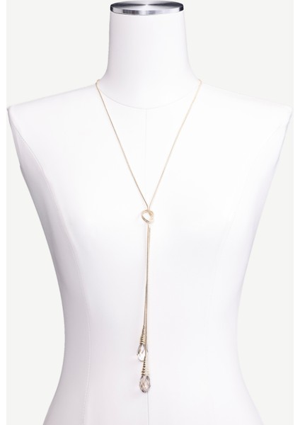 Cam Taş Detaylı Uzun Kolye modelleri