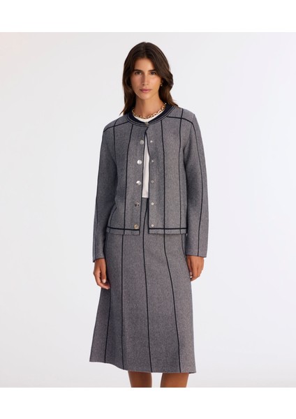 Regular Bisiklet Yaka Uzun Kol Hırka