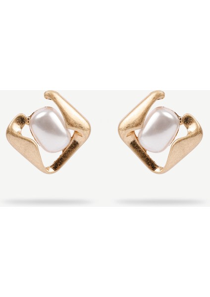 Akrilik Inci Detaylı Küpe