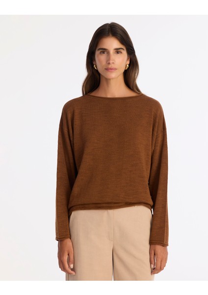 Geniş Yarım Balıkçı Yaka Uzun Kol Kazak fiyatları