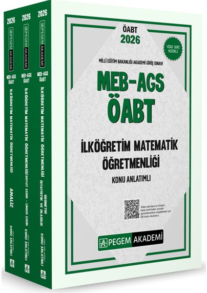 2026 Meb Ags Öabt Ilköğretim Matematik Öğretmenliği Konu Anlatımlı 3 Kitap-Ags Konu Soru Seti