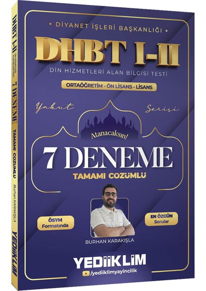2026 Dhbt I-Iı(Diyanet Işleri Başkanlığı)Ortaöğretim-Ön Lisans-Lisans Ders Notu-Soru Bankası-Deneme modelleri