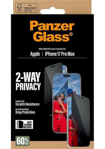 iPhone 17 Pro Max Uwf Hayalet Cam Ekran Koruyucu (Hizalama Aparatlı)