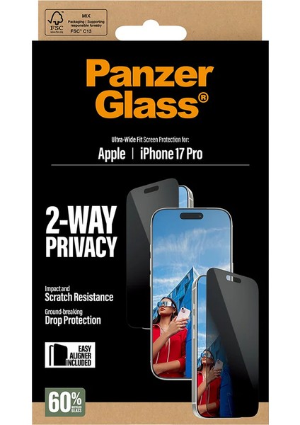 iPhone 17 Pro Uwf Hayalet Cam Ekran Koruyucu (Hizalama Aparatlı)