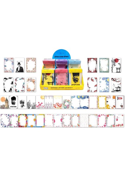 Stantlı Şeffaf Kitap Ayracı (40 Çeşit 320 Adet Ayraç)