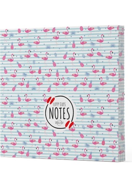 Flamingo 4 - Çizgisiz Yan Boyamalı Defter