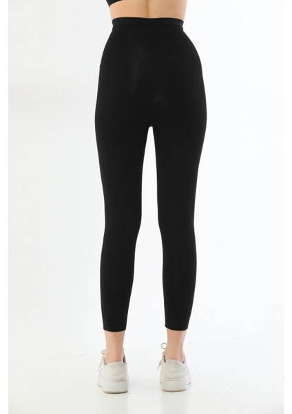 Siyah Mı 2711 Lazer Kesim Fermuarlı Uzun Tayt fiyatları