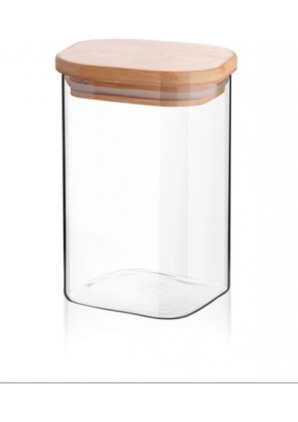 Kare Bambu Kapaklı Baharatlık 65X110 -KVN32