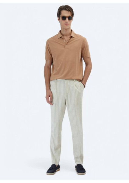 Vizon Düz Polo Yaka %100 Pamuk T-Shirt