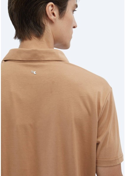 Vizon Düz Polo Yaka %100 Pamuk T-Shirt