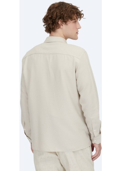 Bej Regular Fit Dokuma Overshırt fırsatları