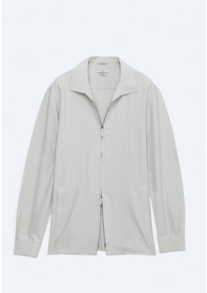 Bej Regular Fit Dokuma Overshırt indirimleri