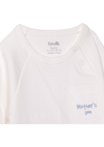 Erkek Bebek Yenidoğan Kadife Sweatshirt-Patiksiz Alt Kapüşonlu Yaka Uzun Kol Patiksiz Paça modelleri
