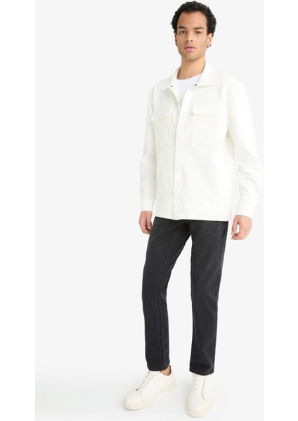 Regular Fit Twill Gömlek Ceket E7689AX25AU fiyatları
