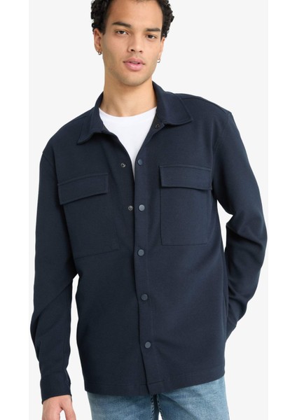 Regular Fit Twill Uzun Kollu Gömlek E7689AX25AU