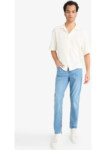 Boxy Fit Polo Yaka Penye Kısa Kollu Gömlek G3359AX25AU fiyatları