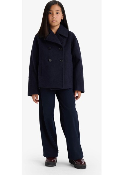 Kız Çocuk Ceket Yaka Düğmeli Kaşe Mont E9736A825AU fiyatları