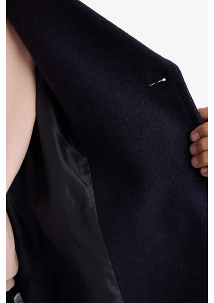 Kız Çocuk Ceket Yaka Düğmeli Kaşe Mont E9736A825AU