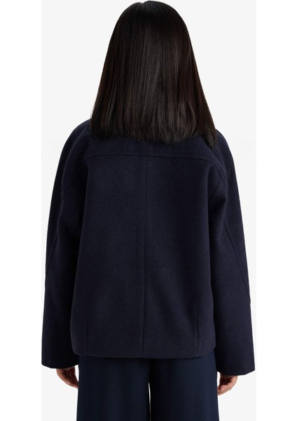 Kız Çocuk Ceket Yaka Düğmeli Kaşe Mont E9736A825AU