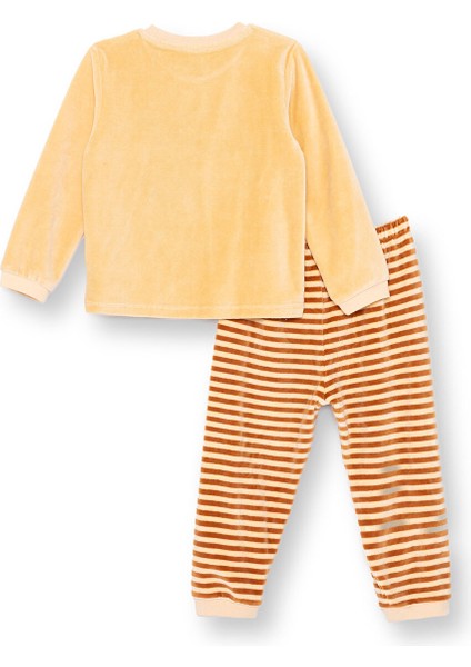 Erkek Bebek Kadife Pijama Takımı Bisiklet Yaka Uzun Kol Ribanalı Paça fiyatları