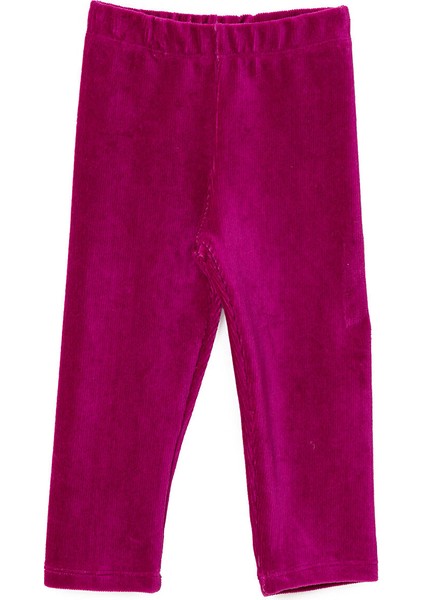 Kız Bebek Kadife Tayt Reçme Paça