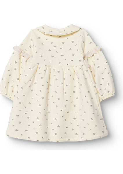 Kız Bebek Cutie Elbise Iki Iplik Bebe Yaka Uzun Kol fiyatları