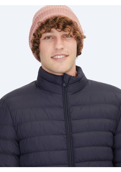 Lacivert Regular Fit Dik Yaka Casual Dokuma Mont fırsatları