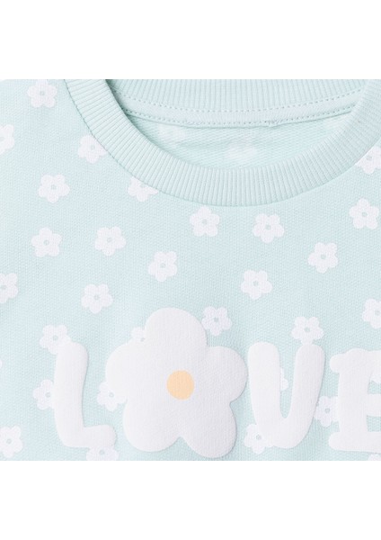 Kız Bebek Sweatshirt Şardonlu Bisiklet Yaka Uzun Kol modelleri