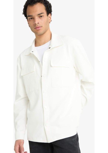 Regular Fit Twill Uzun Kollu Gömlek E7689AX25AU